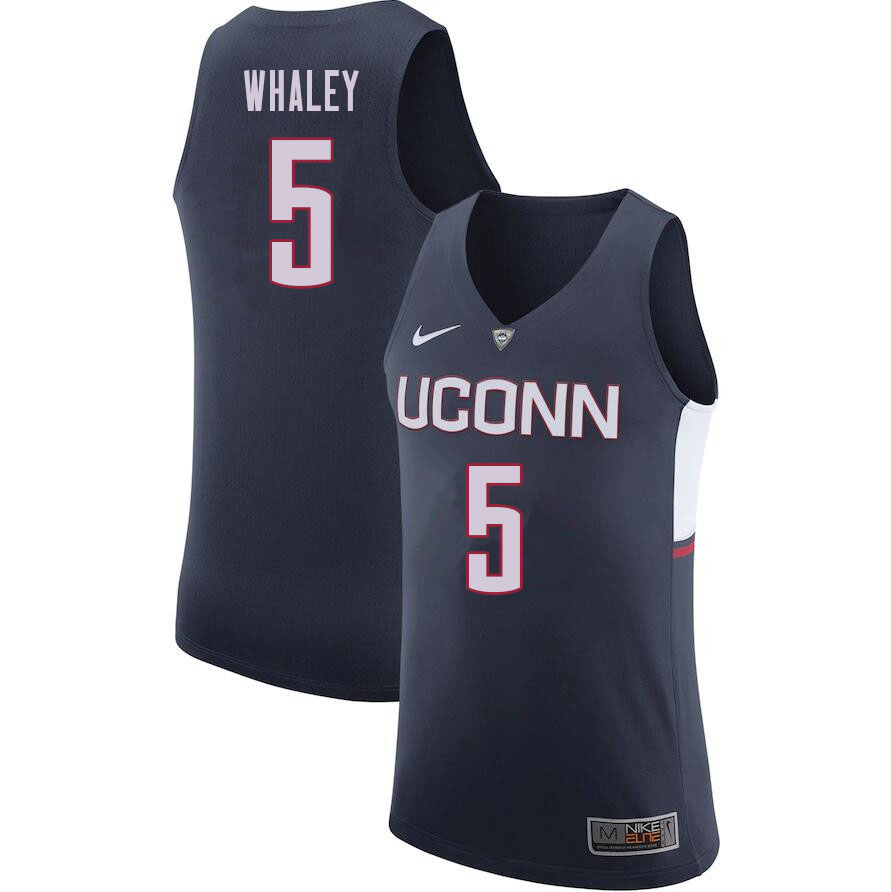 Men #5 Isaiah Whaley Uconn Huskies College Basketball Jerseys Sale-Navy